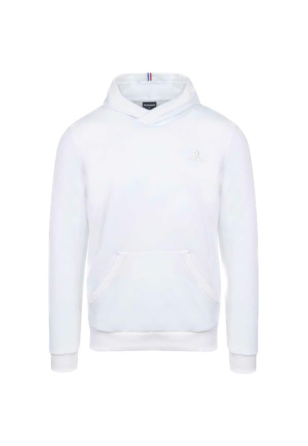 Bluza Le Coq Sportif Biała z Kapturem. Okazja: na co dzień. Typ kołnierza: kaptur. Kolor: biały. Materiał: bawełna. Wzór: haft. Styl: elegancki, casual