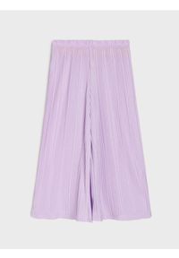 Sinsay - Spodnie plisowane z elastycznym pasem - fioletowy. Kolor: fioletowy #1