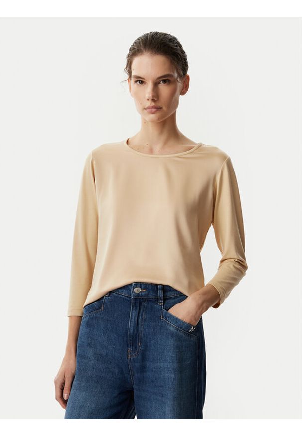 JOOP! Bluzka 263Je32Tamina 30103280 Beżowy Slim Fit. Kolor: beżowy. Materiał: wiskoza