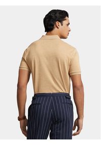 Polo Ralph Lauren Polo 710704319086 Beżowy Custom Slim Fit. Typ kołnierza: polo. Kolor: beżowy. Materiał: bawełna #3