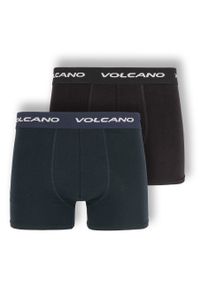 Volcano - Bawełniane bokserki męskie, dwupak, U-BOXER. Materiał: bawełna. Długość: długie