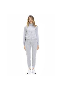 LEONE 1947 APPAREL - Damski dres w kropki Greysongrey. Kolor: szary. Materiał: dresówka. Wzór: kropki. Sport: fitness