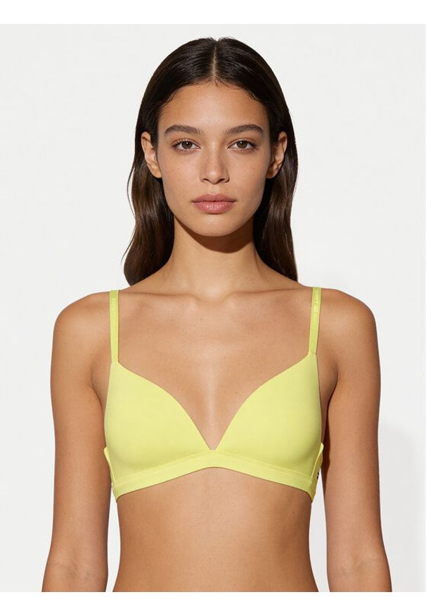 TOMMY HILFIGER - Tommy Hilfiger Biustonosz braletka UW0UW06041 Żółty jasny. Kolor: żółty. Materiał: syntetyk