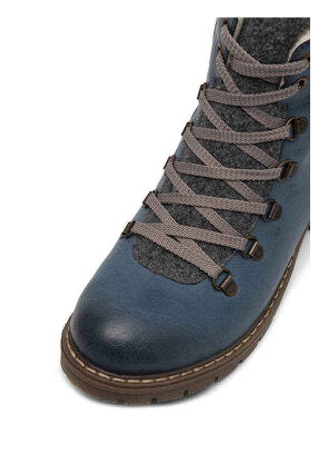 Rieker Trzewiki Y9131-15 Niebieski. Kolor: niebieski. Materiał: materiał