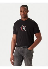 Calvin Klein Jeans T-Shirt 2Tone Graphic LV14RE829G Czarny Regular Fit. Kolor: czarny. Materiał: bawełna #1