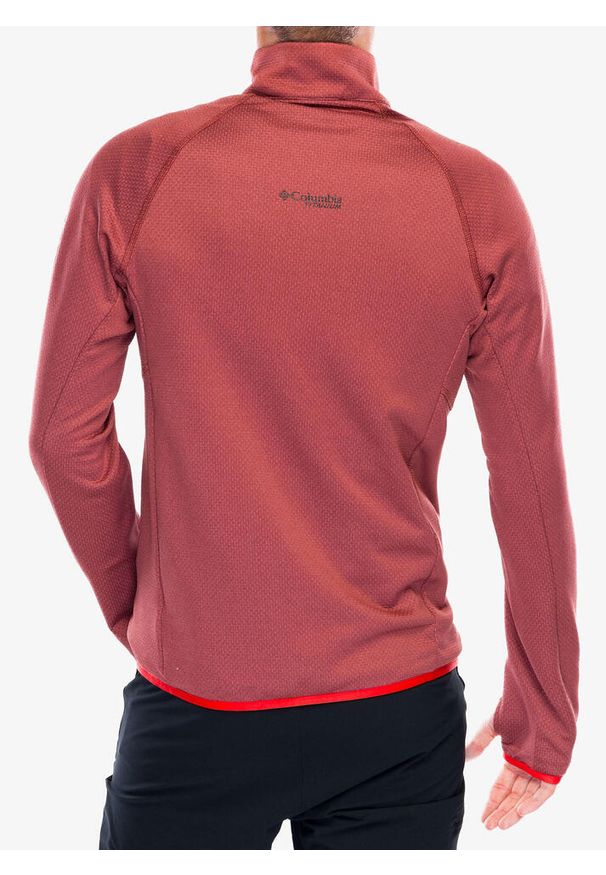 columbia - Bluza bez kaptura męska Columbia Triple Canyon Grid Fleece Full Zip II. Typ kołnierza: bez kaptura. Kolor: czerwony