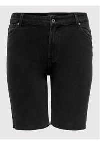 ONLY Carmakoma Szorty jeansowe Mily 15256334 Czarny Regular Fit. Kolor: czarny. Materiał: syntetyk