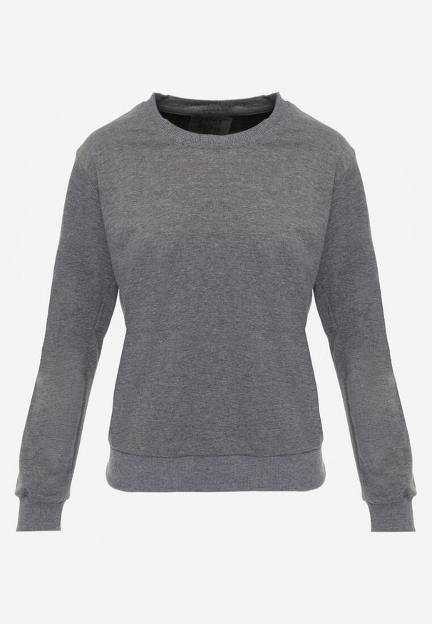 Renee - Ciemnoszara Casualowa Bluza z Bawełną Akko. Okazja: na co dzień. Kolor: szary. Materiał: bawełna. Styl: casual