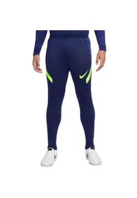 Spodnie dresowe męskie Nike Strike 21 Dri-Fit piłkarskie treningowe z suwakami. Kolor: niebieski. Materiał: dresówka. Technologia: Dri-Fit (Nike). Sport: piłka nożna