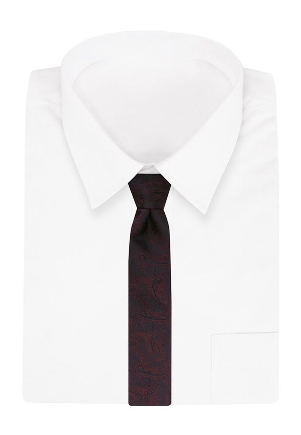 Chattier - Krawat Ciemnoczerwony, Męski, Klasyczny, Szeroki 8 cm, Elegancki -CHATTIER. Kolor: czerwony. Materiał: tkanina. Wzór: kwiaty. Styl: klasyczny, elegancki