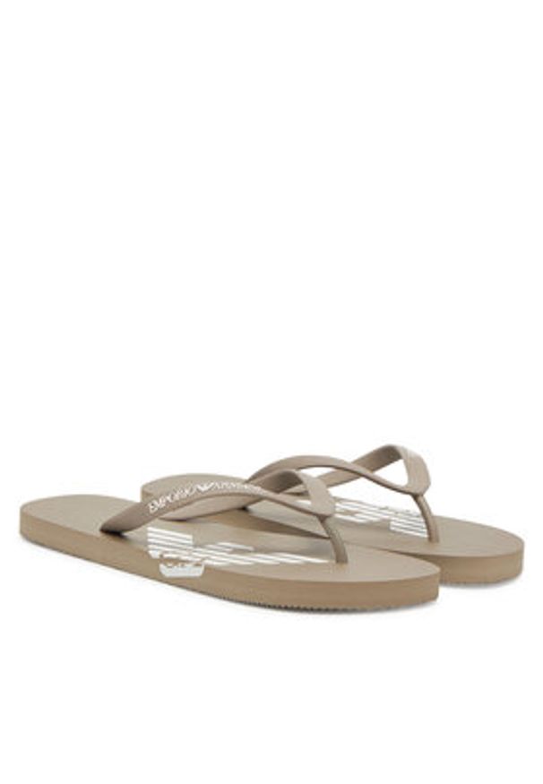 Emporio Armani Japonki XVQS08 XN746 U539 Beżowy. Kolor: beżowy