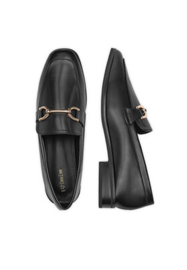 DeeZee Loafersy DXF26165-231001 Czarny. Kolor: czarny. Materiał: skóra