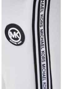 Michael Kors spodnie CS250QB5MF męskie kolor biały z aplikacją. Kolor: biały. Materiał: dzianina. Wzór: aplikacja #3