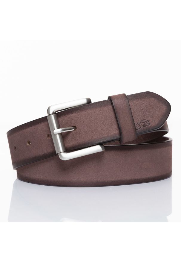 Tom Tailor - TOM TAILOR PASEK SKÓRZANY SOPO-TT376 441 40mm Ledergürtel RO2689. Materiał: skóra. Styl: klasyczny