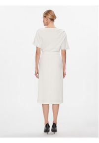 DKNY Sukienka codzienna DD3J233A Écru Regular Fit. Okazja: na co dzień. Materiał: syntetyk. Typ sukienki: proste. Styl: casual
