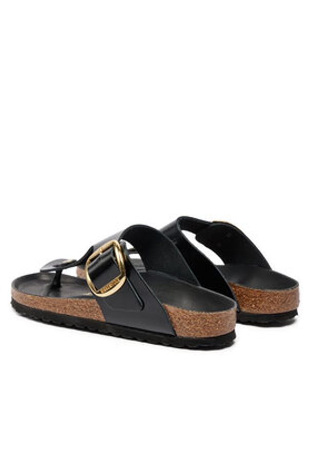 Birkenstock Japonki Gizeh Buckle He 1021469 Czarny. Kolor: czarny. Materiał: skóra