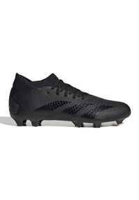 Adidas - Buty piłkarskie adidas Predator Accuracy.3 Fg M GW4593 czarne czarne. Zapięcie: sznurówki. Kolor: czarny. Materiał: syntetyk, guma. Sport: piłka nożna