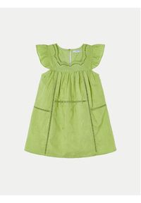 Mayoral Sukienka letnia 3930 Zielony Regular Fit. Kolor: zielony. Materiał: bawełna. Sezon: lato #6