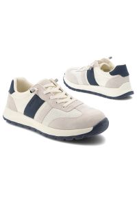 Big-Star - Sneakersy męskie Big Star, skóra naturalna i tekstylne wstawki sznurowany fason sportowy design amortyzująca podeszwa kontrastowe detale, białe, TT17. Zapięcie: sznurówki. Kolor: biały. Materiał: skóra #4