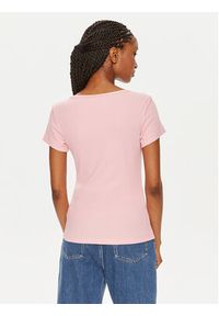 Tommy Jeans T-Shirt Essential DW0DW17385 Różowy Slim Fit. Kolor: różowy. Materiał: bawełna #5