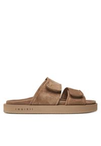 Inuikii Klapki Suede Double Band 50102-510 Beżowy. Kolor: beżowy. Materiał: zamsz, skóra