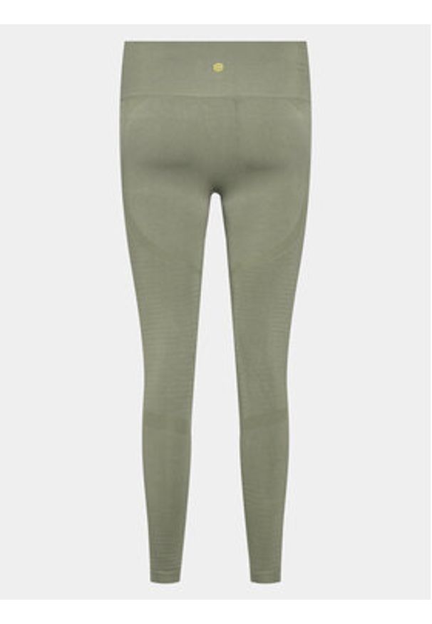 Athlecia Legginsy Nagar W Seamless Tights EA203352 Khaki Regular Fit. Kolor: brązowy. Materiał: syntetyk