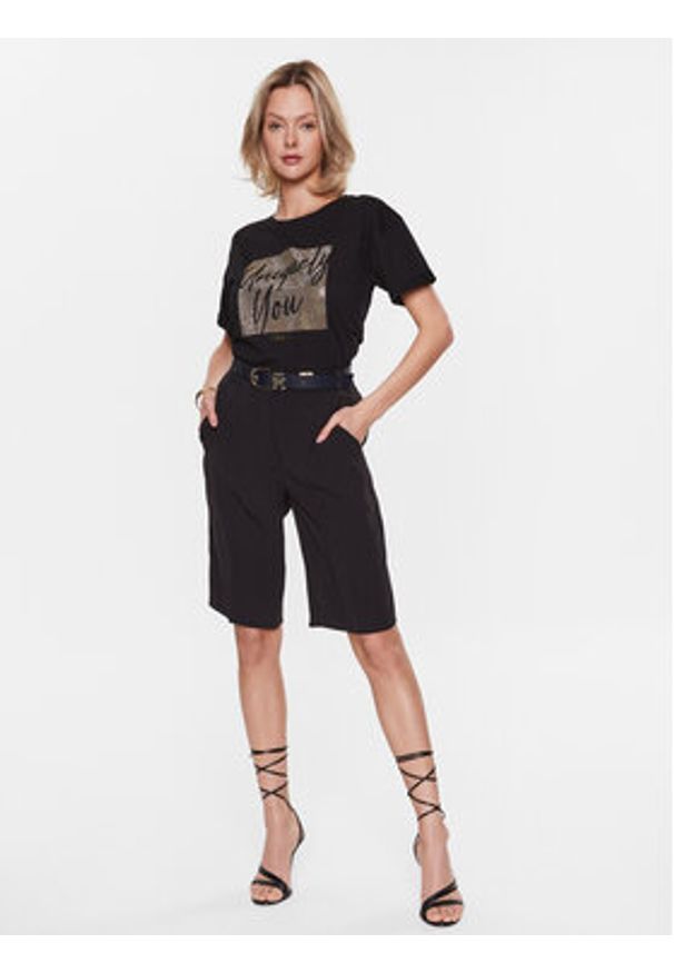 Liu Jo T-Shirt WA3277 JS923 Czarny Relaxed Fit. Kolor: czarny. Materiał: bawełna