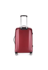 Wittchen - Średnia walizka z polikarbonu jednokolorowa bordowa. Kolor: czerwony. Materiał: guma #5