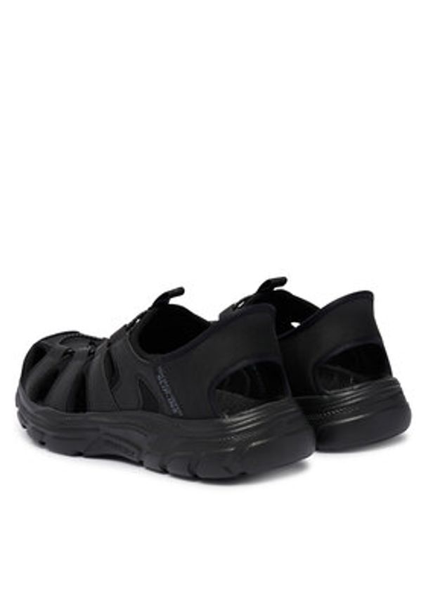 skechers - Skechers Sandały Slip-Ins: USA Revolted SS - Vartan 205182/BBK Czarny. Kolor: czarny. Materiał: skóra