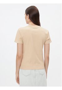 Calvin Klein Jeans T-Shirt J20J222687 Beżowy Regular Fit. Kolor: beżowy. Materiał: bawełna