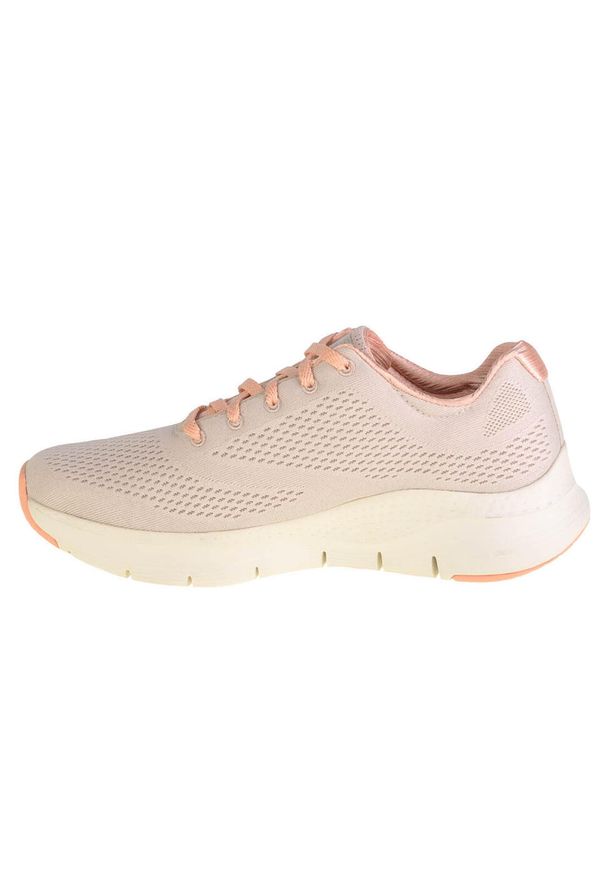 skechers - Buty do chodzenia damskie Skechers Arch Fit. Zapięcie: sznurówki. Kolor: pomarańczowy, żółty, wielokolorowy, beżowy. Materiał: materiał, syntetyk, tkanina. Szerokość cholewki: normalna. Sport: turystyka piesza
