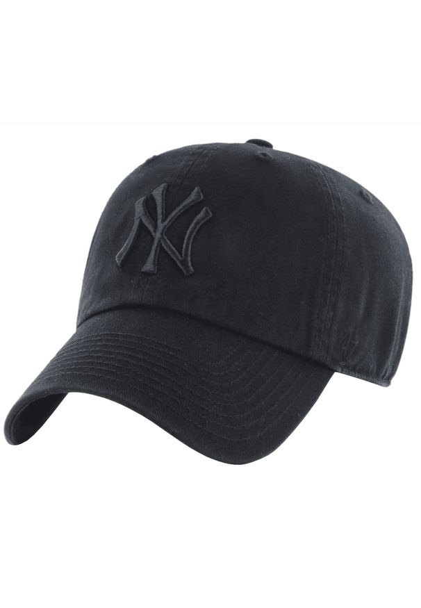 47 Brand - Czapka z daszkiem męska New York Yankees MLB Clean Up Cap. Kolor: czarny. Materiał: bawełna