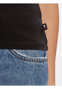 Tommy Jeans T-Shirt Signature DW0DW17377 Czarny Slim Fit. Kolor: czarny. Materiał: bawełna
