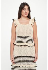 Twinset U&B - Top damski ażurowy TWINSET U&B. Wzór: ażurowy #2