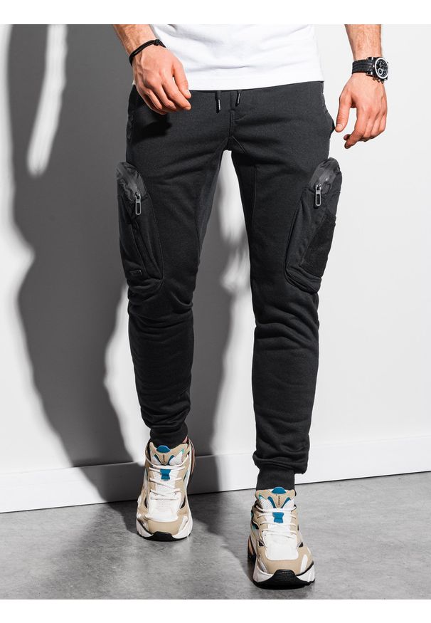 Czarne spodnie Ombre Clothing