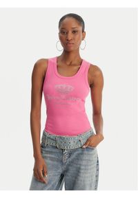 Juicy Couture Top Gothic Crown JCBLV126807 Różowy Slim Fit. Kolor: różowy. Materiał: bawełna #1