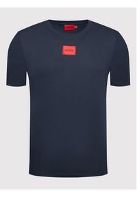 Hugo T-Shirt Diragolino212 50447978 Granatowy Regular Fit. Kolor: niebieski. Materiał: bawełna #3