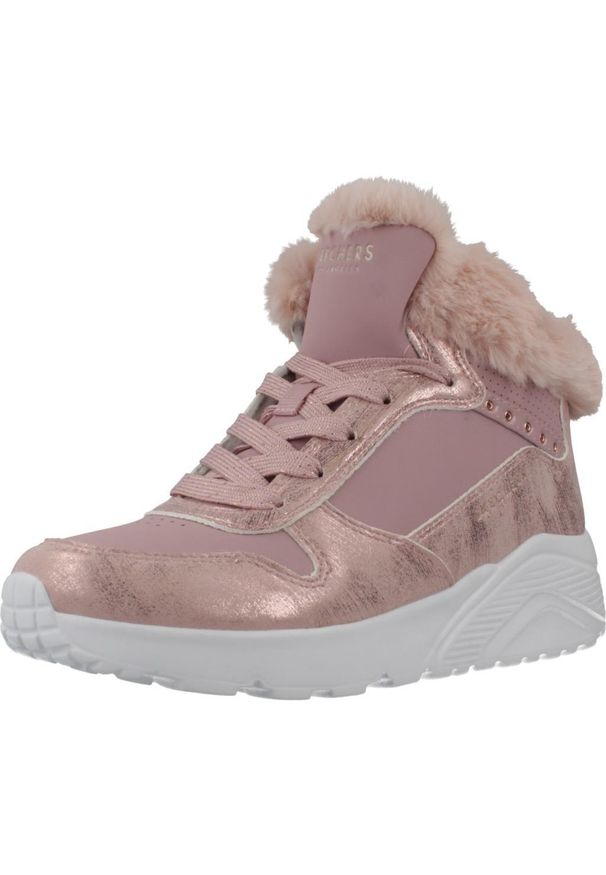skechers - Buty SKECHERS UNO LITE - COMFURT C Rose. Kolor: różowy. Materiał: syntetyk, materiał. Model: Skechers Sport. Sport: turystyka piesza