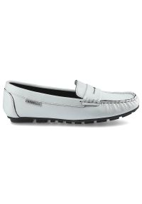 CheBello - Białe Mokasyny Chebello Damskie Wygodne Buty. Okazja: na co dzień. Zapięcie: bez zapięcia. Kolor: biały. Materiał: skóra. Styl: casual, elegancki #4