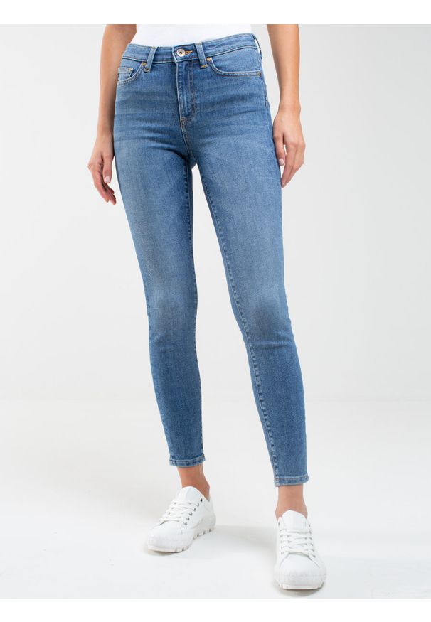 Big-Star - Spodnie jeans damskie Melinda High Waist 328. Stan: podwyższony. Kolor: niebieski