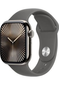 APPLE - Smartwatch Apple Watch 10 GPS + Cellular 42mm Natural Titanium M/L Szary (MWXE3ET/A). Rodzaj zegarka: smartwatch. Kolor: szary