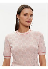 Guess Sweter Rosie W4GR05 Z3D60 Różowy Regular Fit. Kolor: różowy. Materiał: wiskoza #6