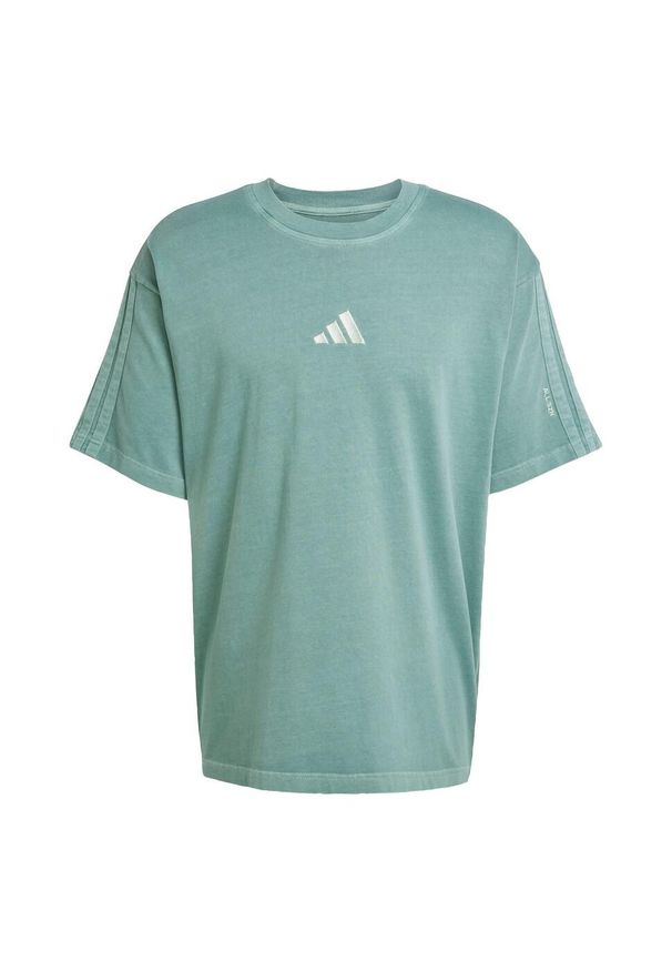Adidas - Koszulka ALL SZN Washed. Kolor: niebieski. Materiał: bawełna