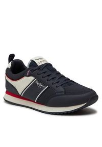 Pepe Jeans Sneakersy Dublin Brand PMS40009 Granatowy. Kolor: niebieski #3