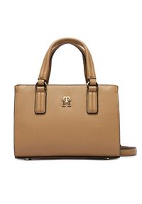 TOMMY HILFIGER - Tommy Hilfiger Torebka Th Daily Mini Tote AW0AW18379 Brązowy. Kolor: brązowy. Materiał: skórzane #4