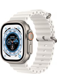 APPLE - Smartwatch Apple Watch Ultra GPS + Cellular 49mm Titanium Case Ocean Band Biały (MNHF3FD/A). Rodzaj zegarka: smartwatch. Kolor: biały