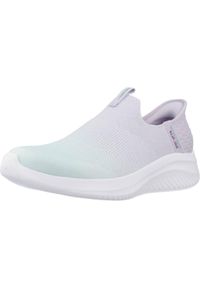 skechers - Buty do chodzenia damskie Skechers Ultra Flex. Zapięcie: bez zapięcia. Kolor: zielony. Materiał: syntetyk, tkanina, materiał. Szerokość cholewki: normalna. Sport: turystyka piesza