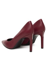 Calvin Klein Szpilki Ess Stiletto 90 HW0HW02608 Bordowy. Kolor: czerwony. Materiał: skóra. Obcas: na szpilce #5