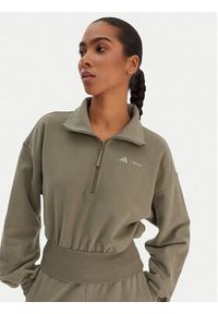 Adidas - adidas Bluza JM1101 Zielony Loose Fit. Kolor: zielony. Materiał: bawełna #4