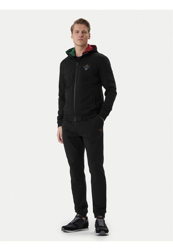 Aeronautica Militare Dres 261TF0108UF00674 Czarny Regular Fit. Kolor: czarny. Materiał: bawełna